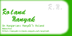 roland manyak business card